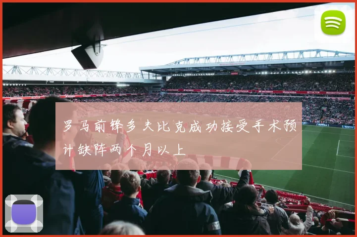 罗马前锋多夫比克成功接受手术预计缺阵两个月以上